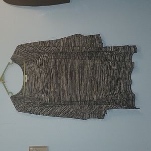 Old Navy black/gray 3/4 sleeve blouse